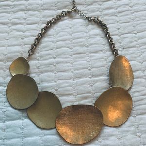 Chloe + Isabel Gold Textured Disk Necklace